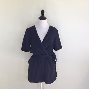 Short navy romper